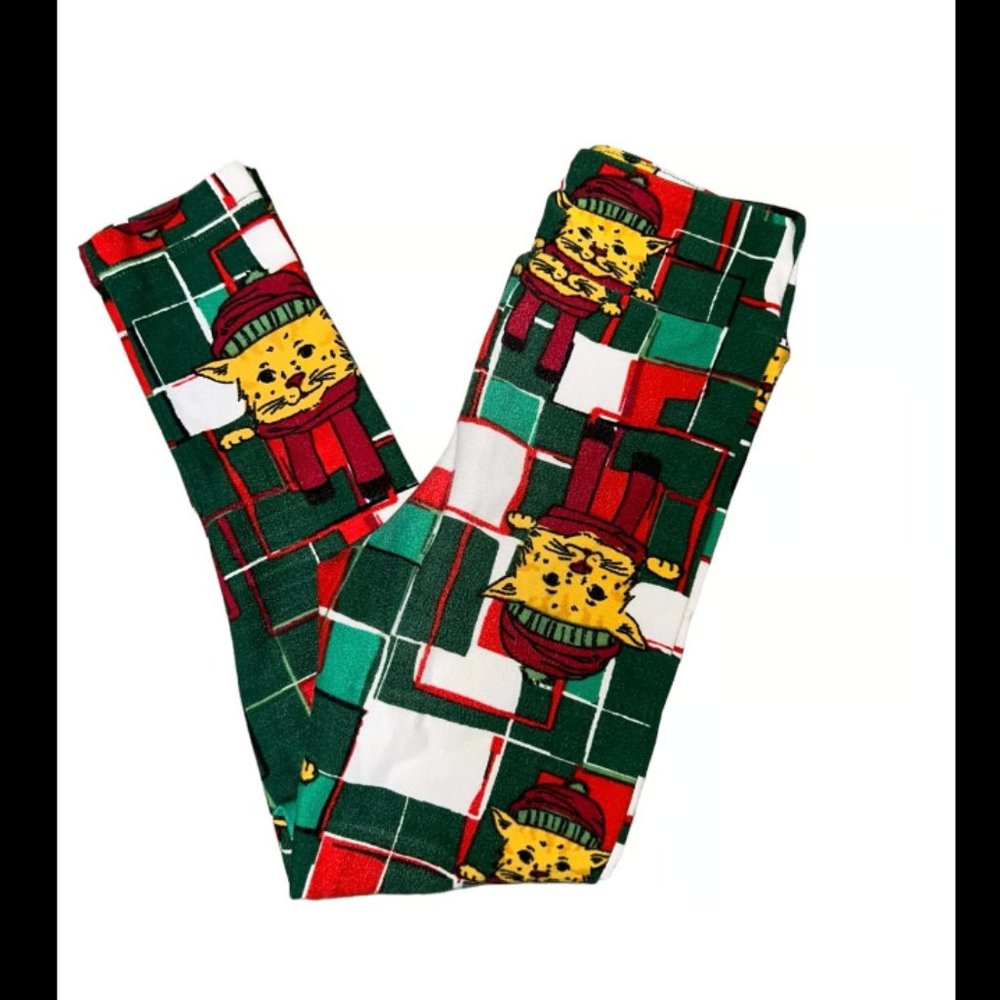 Lularoe kids Leggings cats Christmas